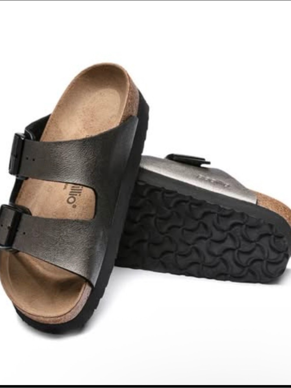 Birkenstock Black Arizona Two-Strap Sandals